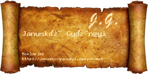 Januskó Gyöngyi névjegykártya