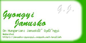 gyongyi janusko business card